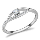 Women's Band Rings DA108 Stainless Steel Ring with AAA Grade CZ