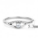 Women's Band Rings DA108 Stainless Steel Ring with AAA Grade CZ