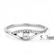 Women's Band Rings DA108 Stainless Steel Ring with AAA Grade CZ