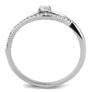 Women's Band Rings DA108 Stainless Steel Ring with AAA Grade CZ