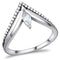 Women's Band Rings DA109 Stainless Steel Ring with AAA Grade CZ