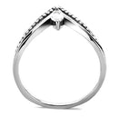 Women's Band Rings DA109 Stainless Steel Ring with AAA Grade CZ