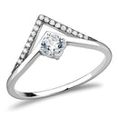 Women's Band Rings DA110 Stainless Steel Ring with AAA Grade CZ