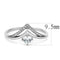 Women's Band Rings DA110 Stainless Steel Ring with AAA Grade CZ