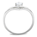 Women's Band Rings DA110 Stainless Steel Ring with AAA Grade CZ