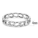 Women's Band Rings DA111 Stainless Steel Ring with AAA Grade CZ