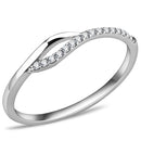 Women's Band Rings DA113 Stainless Steel Ring with AAA Grade CZ