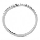 Women's Band Rings DA113 Stainless Steel Ring with AAA Grade CZ