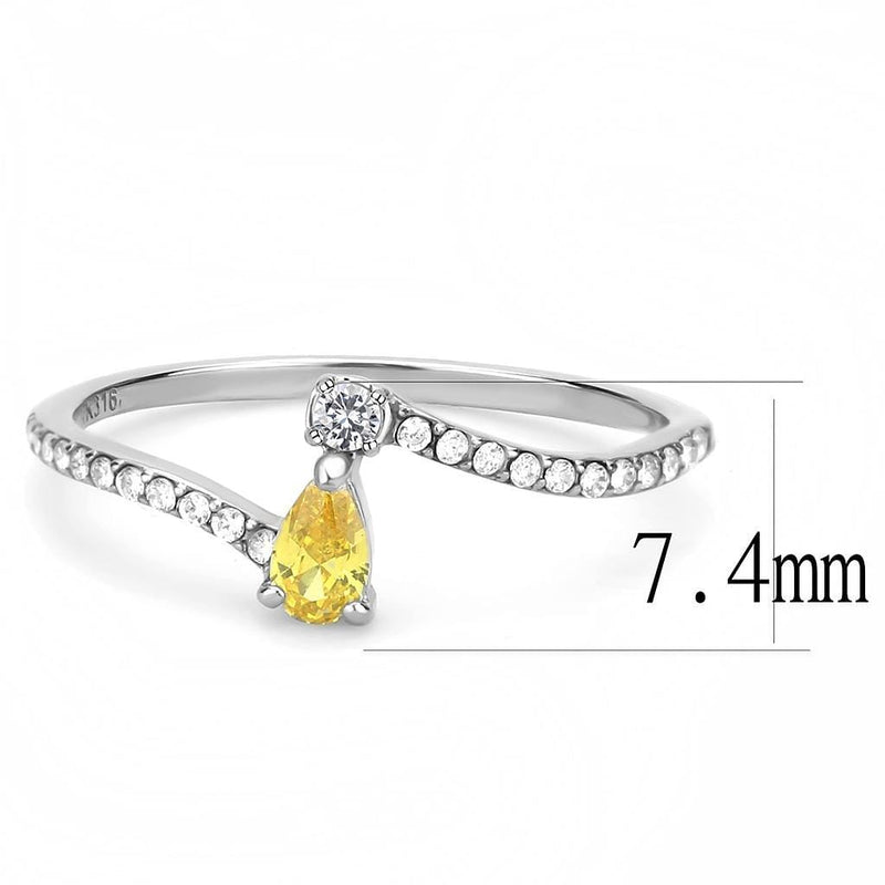 Women's Band Rings DA115 Stainless Steel Ring with AAA Grade CZ