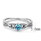 Women's Band Rings DA116 Stainless Steel Ring with AAA Grade CZ