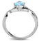 Women's Band Rings DA117 Stainless Steel Ring with AAA Grade CZ