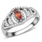 Women's Band Rings DA123 Stainless Steel Ring with AAA Grade CZ in Orange