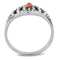 Women's Band Rings DA123 Stainless Steel Ring with AAA Grade CZ in Orange