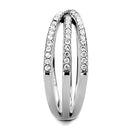 Women's Band Rings DA124 Stainless Steel Ring with AAA Grade CZ