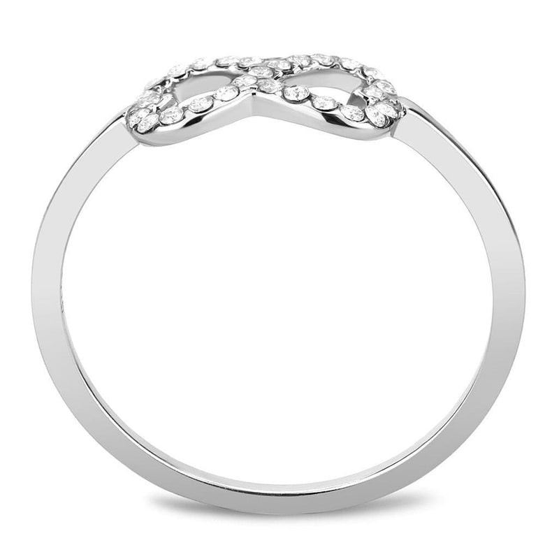 Women's Band Rings DA125 Stainless Steel Ring with AAA Grade CZ