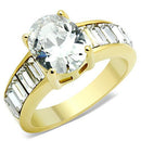 Women's Gold Band Rings TK1675 Gold - Stainless Steel Ring with CZ