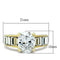 Women's Gold Band Rings TK1675 Gold - Stainless Steel Ring with CZ