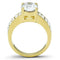 Women's Gold Band Rings TK1675 Gold - Stainless Steel Ring with CZ