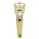 Women's Gold Band Rings TK1675 Gold - Stainless Steel Ring with CZ