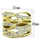 Women's Gold Band Rings TK1699 Two-Tone Gold - Stainless Steel Ring