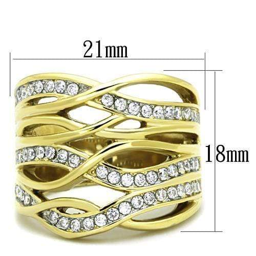 Women's Gold Band Rings TK1699 Two-Tone Gold - Stainless Steel Ring