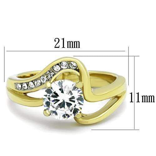 Women's Gold Band Rings TK1702 Two-Tone Gold - Stainless Steel Ring