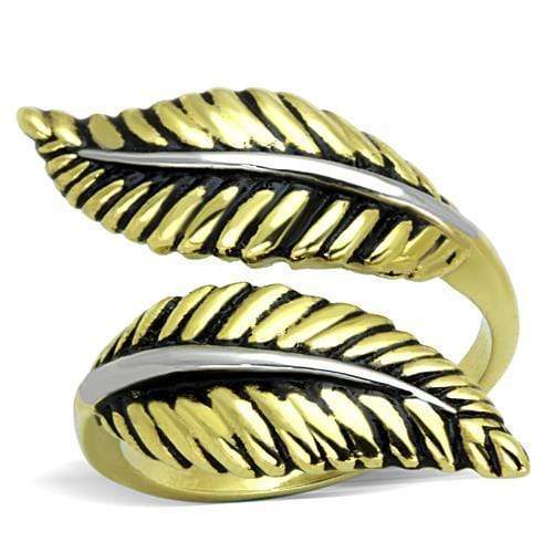 Women's Gold Band Rings TK1707 Two-Tone Gold - Stainless Steel Ring with Epoxy