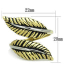 Women's Gold Band Rings TK1707 Two-Tone Gold - Stainless Steel Ring with Epoxy