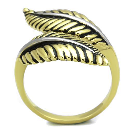 Women's Gold Band Rings TK1707 Two-Tone Gold - Stainless Steel Ring with Epoxy