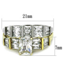 Women's Gold Band Rings TK1708 Two-Tone Gold - Stainless Steel Ring