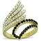 Women's Gold Band Rings TK1710 Gold - Stainless Steel Ring with Crystal