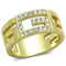 Women's Gold Band Rings TK1712 Gold - Stainless Steel Ring with Crystal