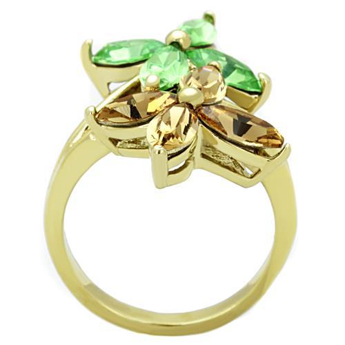 Women's Gold Band Rings TK1715 Gold - Stainless Steel Ring with Crystal