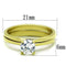 Silver Jewelry Rings Women's Gold Band Rings TK1721 Gold - Stainless Steel Ring with CZ Alamode Fashion Jewelry Outlet