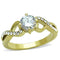 Women's Gold Band Rings TK1722 Gold - Stainless Steel Ring with CZ