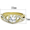 Women's Gold Band Rings TK1722 Gold - Stainless Steel Ring with CZ