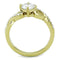 Women's Gold Band Rings TK1722 Gold - Stainless Steel Ring with CZ