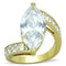 Women's Gold Band Rings TK1723 Gold - Stainless Steel Ring with CZ