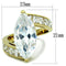 Women's Gold Band Rings TK1723 Gold - Stainless Steel Ring with CZ