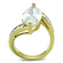 Silver Jewelry Rings Women's Gold Band Rings TK1723 Gold - Stainless Steel Ring with CZ Alamode Fashion Jewelry Outlet