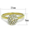 Women's Gold Band Rings TK1725 Gold - Stainless Steel Ring with Crystal