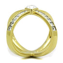 Women's Gold Band Rings TK1726 Gold - Stainless Steel Ring with Crystal