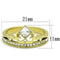 Women's Gold Band Rings TK1727 Gold - Stainless Steel Ring with CZ