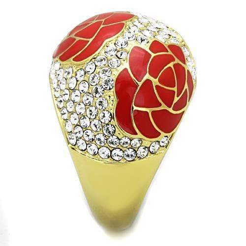 Women's Gold Band Rings TK1728 Gold - Stainless Steel Ring with Crystal