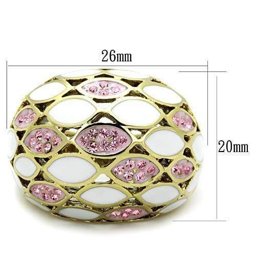 Women's Gold Band Rings TK1742 Gold - Stainless Steel Ring with Crystal