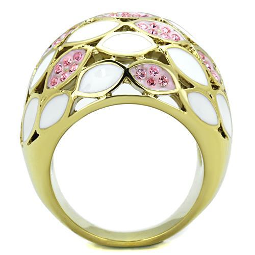 Women's Gold Band Rings TK1742 Gold - Stainless Steel Ring with Crystal