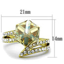 Women's Gold Band Rings TK1745 Gold - Stainless Steel Ring with Crystal