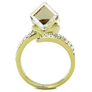 Women's Gold Band Rings TK1745 Gold - Stainless Steel Ring with Crystal