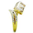 Women's Gold Band Rings TK1745 Gold - Stainless Steel Ring with Crystal