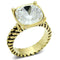 Yellow Gold Engagement Rings LO2447 Gold Brass Ring with AAA Grade CZ